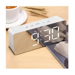 AKSHA SALES Digital LED Mirror Alarm Clock