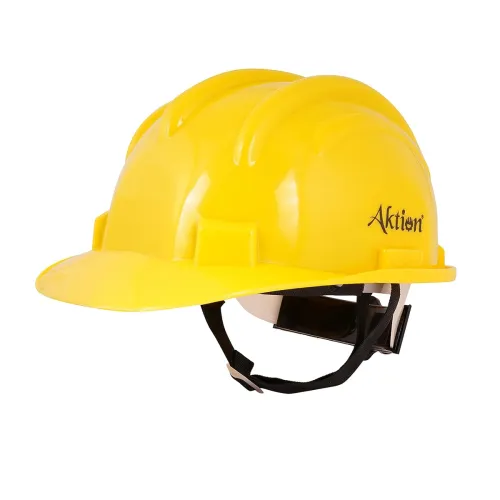 Image of Aktion AK H12_YLW Safety Helmets Rachet Type, IS 2925:1984 Color: Yellow, Pack of 30