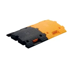 Aktion Safety 50MM 100 TON CAPACITY Speed Breaker 2 Meter ABS Road Bump (Black and Yellow) Pack Of 8 SIZE 250 X 350 X 50MM 100 TON CAPACITY (250MM X 8 BLOCKS)