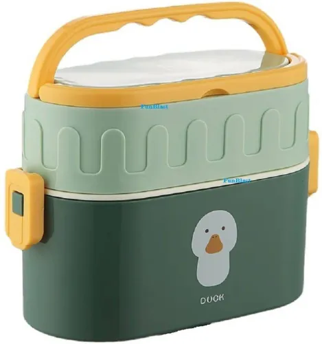 Image of Akvanar Plastic Lunch Box Double Decker 950 ML 