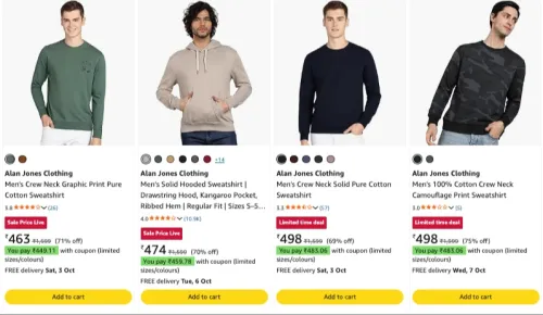 Image of Alan Jones Men's Clothing upto 75% discount 