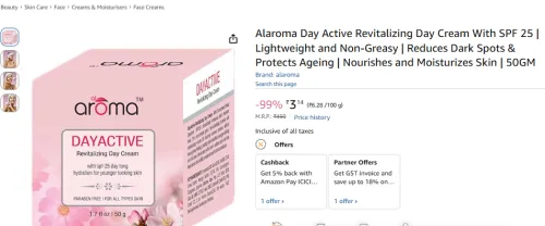 Image of Alaroma Day Active Revitalizing Day Cream With SPF 2