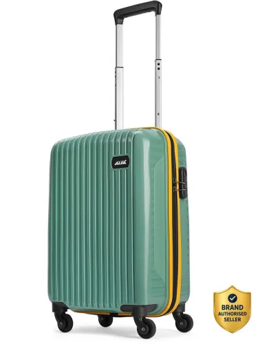 Image of ALFA by VIP Small Cabin Suitcase (54 cm) 8 Wheels - Excel Polypropylene | Trolley Bag With Combination Lock - Green, Yel
