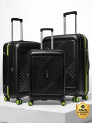 ALFA Hard Body Set of 3 Luggage 8 Wheels