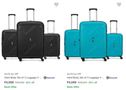 Alfa Hard Body Suitcases (Set of 3) @ Up to 85% Discount