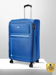 ALFA VIP Large Check-In Expandable Suitcase Blue 8-Wheel