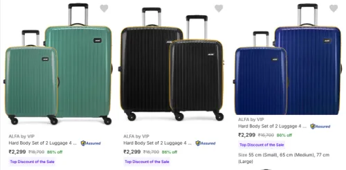 Image of ALFA by VIP Suitcase [Set of 2] @ Starting ₹2299