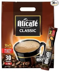 Alicafe Classic 3 in 1 Instant Coffee, Bag, Ground, 30 X 20g 600g