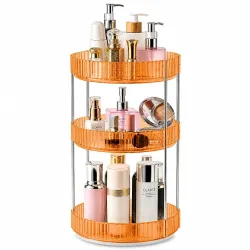 Aliensware 3 Layer 360° Rotating Makeup Organizer Box