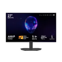 Alienware AW2726DL 27\' QHD Monitor|280Hz Refresh, IPS Panel|AMD FreeSync Premium+VESA AdaptiveSync|1ms GTG Extreme|Height Tilt Swivel Pivot|1000:1 Contrast|400 cd/m2 Brightness|93% DCI-P3|HDMI, DP 1.4