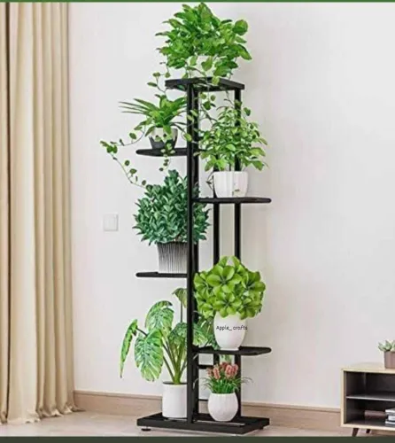 Image of Alifer Metal Flower Pot Stand & Shelf Set