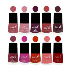 ALL IN ONE Pack 10 Long Lasting Glossy Nail Polish 6ml