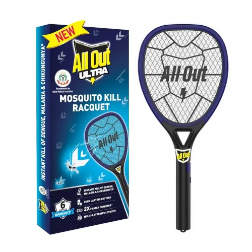 Image of All Out Mosquito Kill Racquet | 2X Faster Charging* | Mosquito Bat | Racket to Kill Mosquitoes Instantly | 6 Months Warr