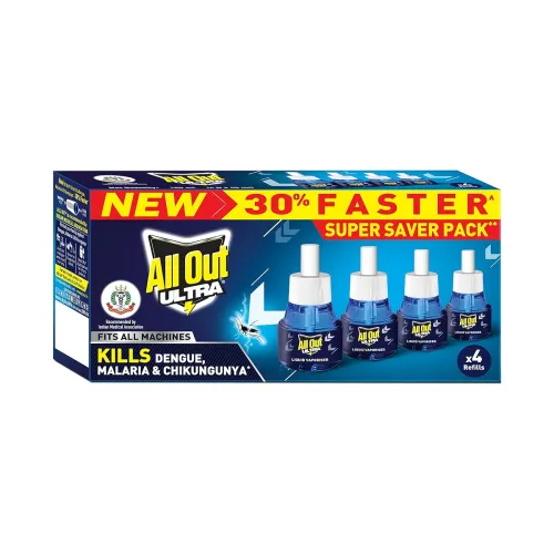 Image of All Out Ultra Liquid Vaporizer 4 Refills (45ml)