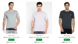 Allen Cooper Crew-Neck T-Shirtat minimum 77% Discount