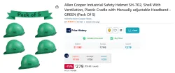 Allen Cooper Industrial Safety Helmet PackOf5