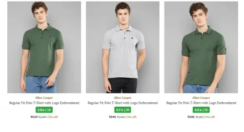 Image of ALLEN COOPER T-Shirt Minimum 70% Discount