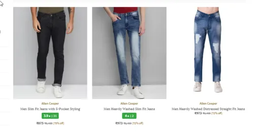 Image of Allen Coper Men Jeans Minimum 70% Discount