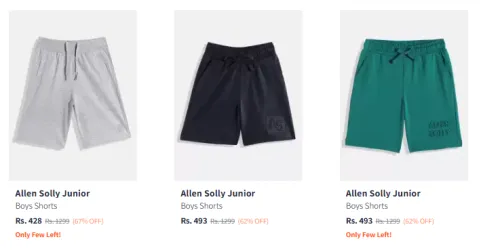 Image of Allen Solly Kid's Shorts at minimum 60% Discount