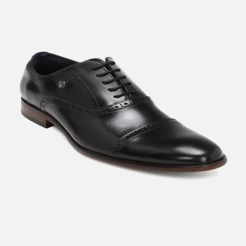 Image of Allen Solly Men Lace-Up Leather Formal Oxfords