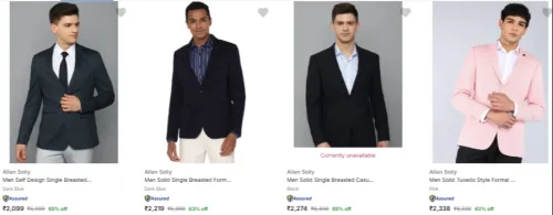 Image of Allen Solly men's blazar up to 75% Discount 