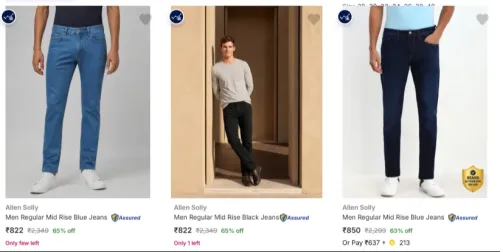 Image of Allen Solly Men's Jeans at minimum 65% Discount