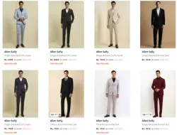 Allen Solly Three-Piece Suits At 65% Discount 