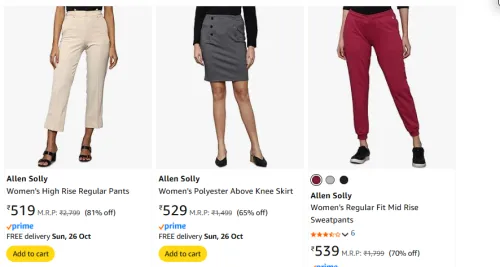 Image of Allen Solly Women's Clothing Upto 81% Discount