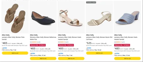 Image of Allen Solly Women's Footwear From ₹483