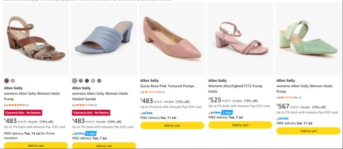 Image of Allen Solly Women's Footwear at minimum 70% Discount