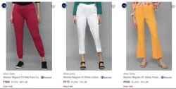 Allen Solly Womens Trousers at minimum 75% Discount
