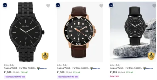 Image of Allen Solly Wrist Watches at minimum 70% Discount