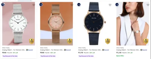 Image of Allen Solly Women's Wrist Watches at minimum 80% Discount