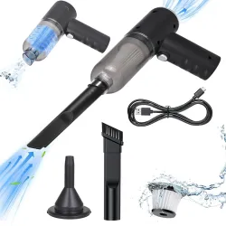 Allextreme 3IN1 Portable Car Vacuum Cleaner with Blower USB Rechargeable Wireless Handheld Car Vacuum Cleaner Traveling,