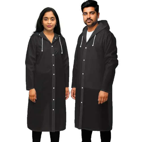 Image of Allextreme EVA Waterproof Hooded Raincoat Poncho for Men & Women