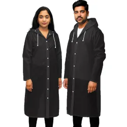 Allextreme EVA Waterproof Hooded Raincoat Poncho for Men & Women