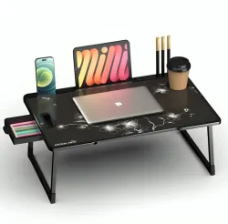 Alliance Multipurpose Foldable with Cup Holder Laptop Table