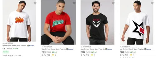 Image of Alone Eagle Men's T-Shirts starting at ₹197