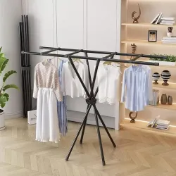 ALOXE Foldable Clothes Drying Stand for Home