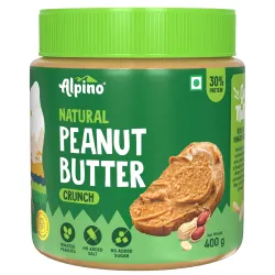 ALPINO 30g High Protein Natural Peanut Butter Crunch 400g - Unsweetened