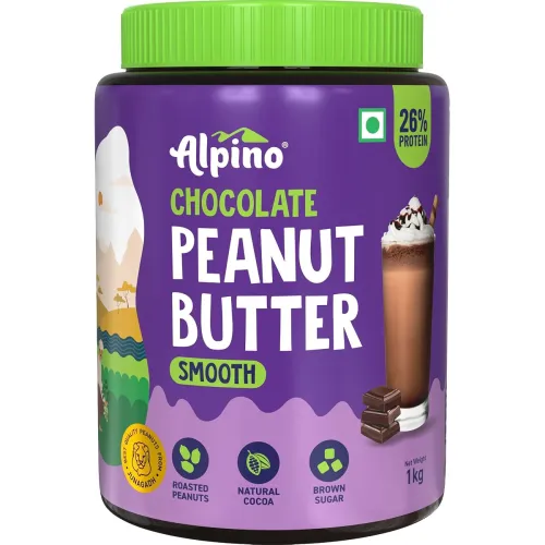 Image of ALPINO Chocolate Peanut Butter Smooth 1kg - Roasted Peanuts