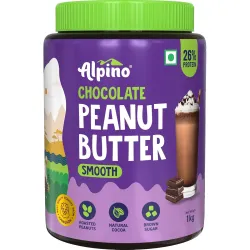 ALPINO Chocolate Peanut Butter Smooth 1kg - Roasted Peanuts