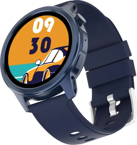 Image of alt Vibe BT Calling with 1.38 inch HD Display, my QR Code, AI Voice Assistant Smartwatch  (Berry Blue Strap, Regular)