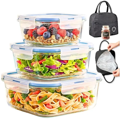 Image of ALTITUDE Borosilicate Glass Food Storage Containers Set of 3
