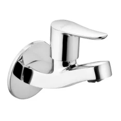 ALTON LRK9605 Brass Bib Cock Short Body with Wall Flange, Chrome Finish