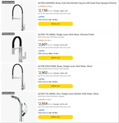 Image of ALTON Faucet kitchen flow sprayer upto 90% Discount