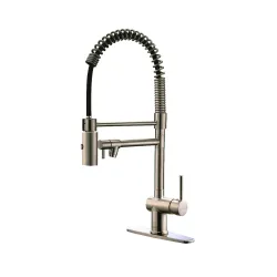 ALTON LEO13025 Zinc 360 Degree Rotation Kitchen Sink Mixer with Swivel Spout and Pull-Out Sprayer, Brushed Finish, Matte