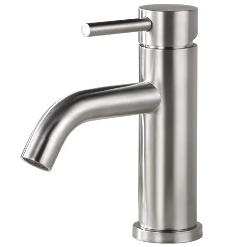 Image of ALTON SUS52020, Single Lever Basin Mixer, Brushed Nickel, Black