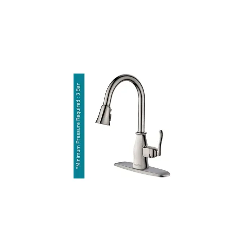 Image of ALTON TSL18030, Single Lever Sink Mixer with 3-Flow Pull-Down Sprayer, Brushed Nickel Finish