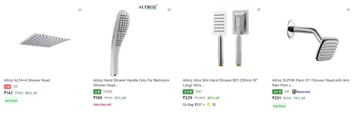 Image of Altroz Shower Heads starting at ₹142